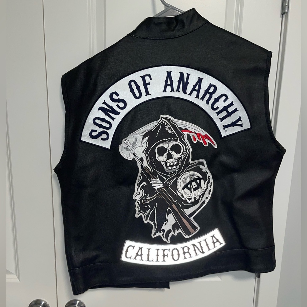 Homemade sons of anarchy vest (men’s large-real leather) worn once